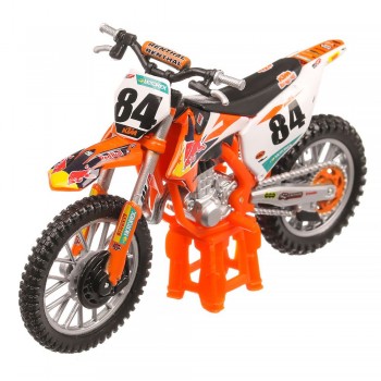 Machetă moto Bburago [1:18] - KTM SX 450 2018 #84 Jeffrey Herlings - Orange